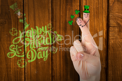 Composite image of patricks day fingers