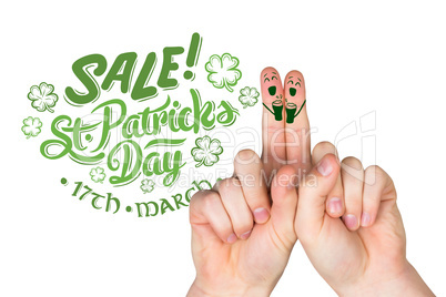 Composite image of patricks day fingers