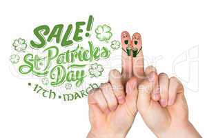 Composite image of patricks day fingers