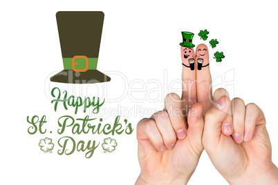 Composite image of patricks day fingers