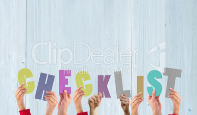 Composite image of hands holding up Composite image of hands holding up