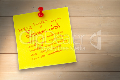 Composite image of business plan