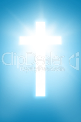 Composite image of white cross