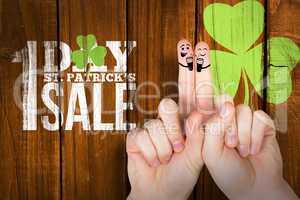 Composite image of patricks day fingers