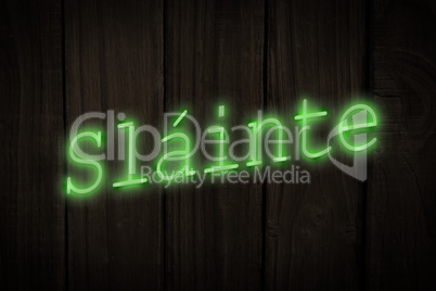 Composite image of slainte sign