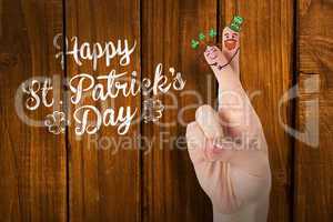 Composite image of patricks day fingers