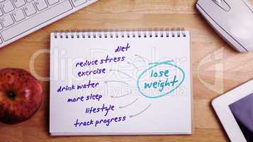 Composite image of diet plan