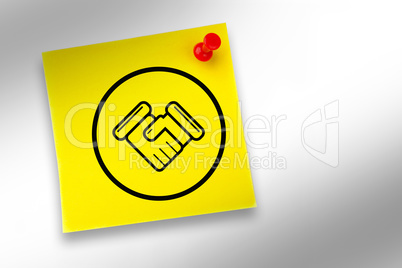 Composite image of handshake graphic Composite image of handshake graphic
