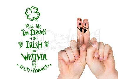 Composite image of patricks day fingers