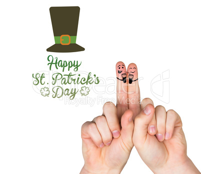 Composite image of patricks day fingers