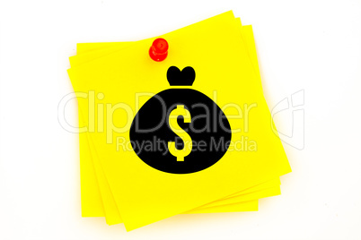 Composite image of money bag