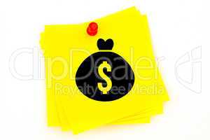 Composite image of money bag
