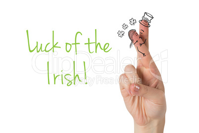 Composite image of patricks day fingers