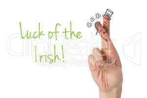 Composite image of patricks day fingers