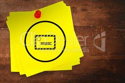 Composite image of envelope graphic