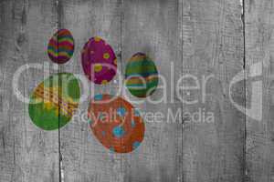 Composite image of easter eggs