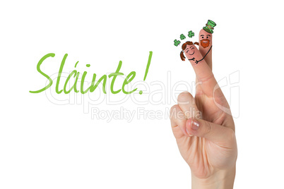 Composite image of patricks day fingers