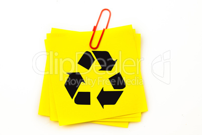 Composite image of recycling symbol