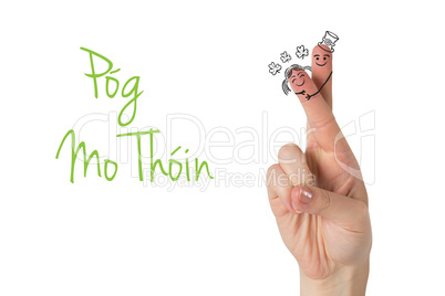 Composite image of patricks day fingers