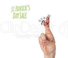 Composite image of patricks day fingers