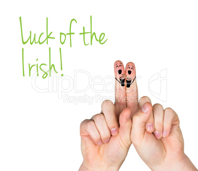 Composite image of patricks day fingers