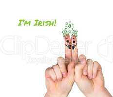 Composite image of patricks day fingers