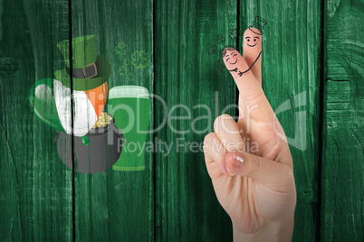 Composite image of patricks day fingers