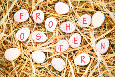 Composite image of frohe ostern