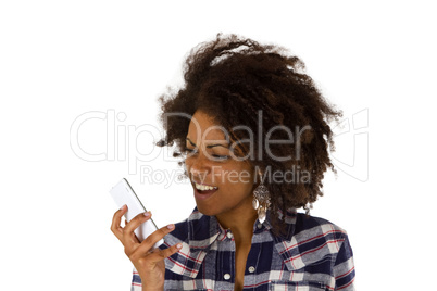 Junge Frau mit Spartphone