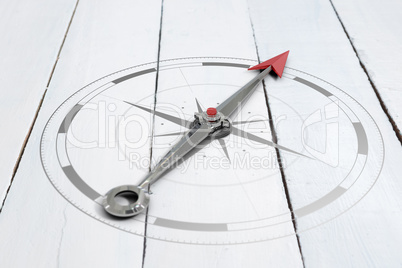Composite image of compass