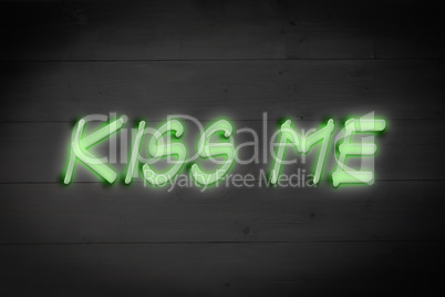 Composite image of kiss me sign