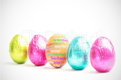 Composite image of happy easter in different languages