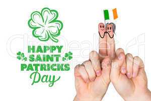 Composite image of patricks day fingers