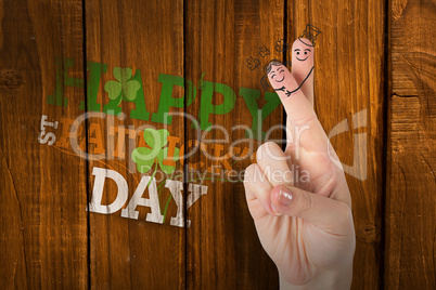 Composite image of patricks day fingers