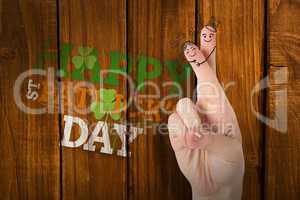 Composite image of patricks day fingers