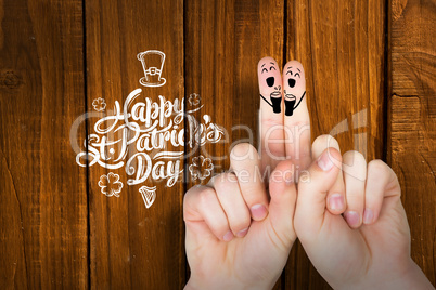 Composite image of patricks day fingers