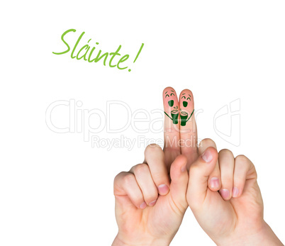 Composite image of patricks day fingers