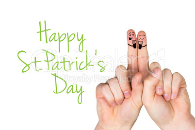 Composite image of patricks day fingers