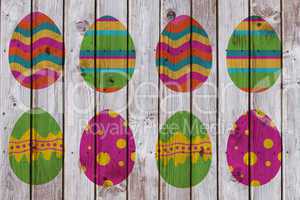 Composite image of easter eggs