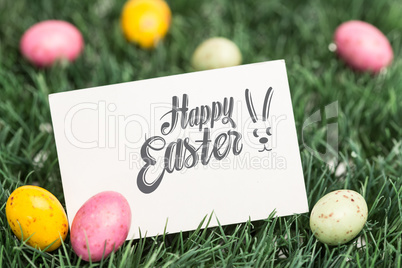 Composite image of happy easter