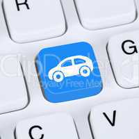 Internet Konzept Auto oder Fahrzeug kaufen und verkaufen online