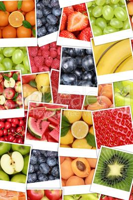Vegan und vegetarisch Früchte Hintergrund Obst wie Apfel, Orang