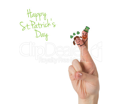 Composite image of patricks day fingers