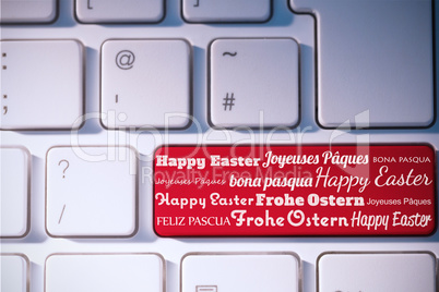 Composite image of happy easter in different languages