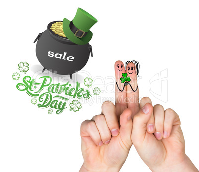 Composite image of patricks day fingers