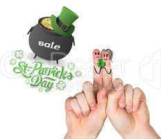 Composite image of patricks day fingers