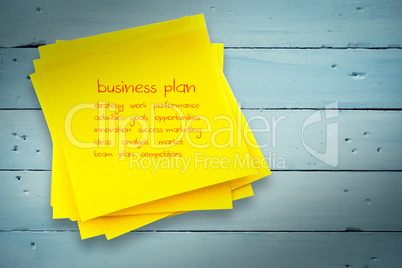 Composite image of business plan