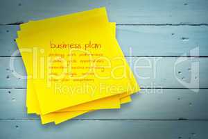 Composite image of business plan