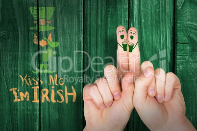 Composite image of patricks day fingers