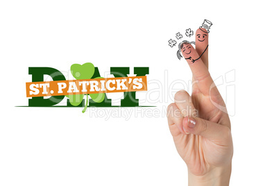 Composite image of patricks day fingers